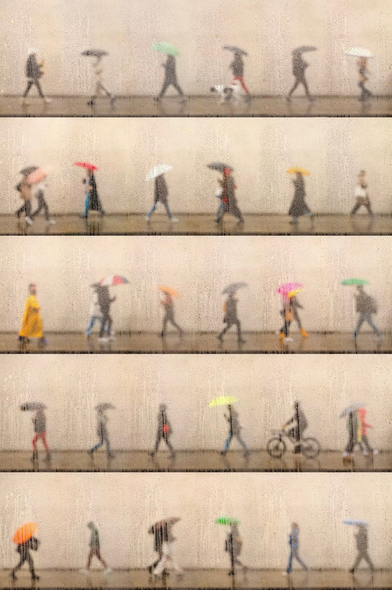 Time Lapse. 10th Street in the Rain, NYC